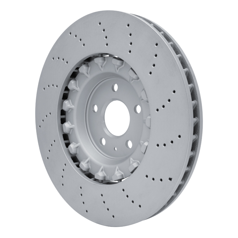 Audi RS3 Brake Rotor (1) - Front - R1 Concepts - Drilled Carbon Alloy GeoMET - `22-`25